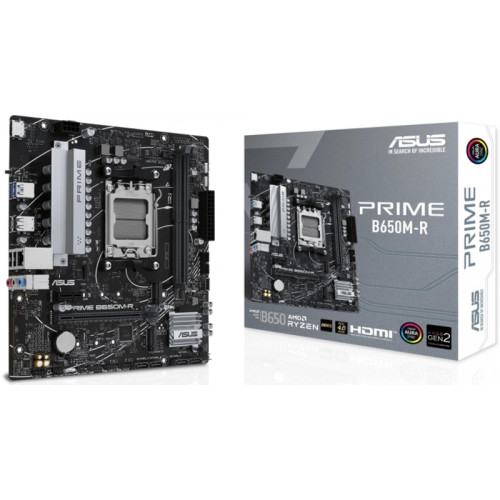 Материнская плата Asus PRIME B650M-R SocketAM5 AMD B650 2xDDR5 mATX AC`97 8ch(7.1) 2.5Gg RAID+HDMI