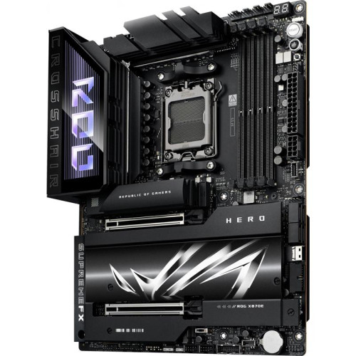 Материнская плата ASUS ROG CROSSHAIR X870E HERO SocketAM5 AMD X870 4xDDR5 ATX AC`97 8ch(7.1) 5Gigabit + 2.5Gigabit Ethernet RAID+HDMI [ROG CROSSHAIR X870E HERO]