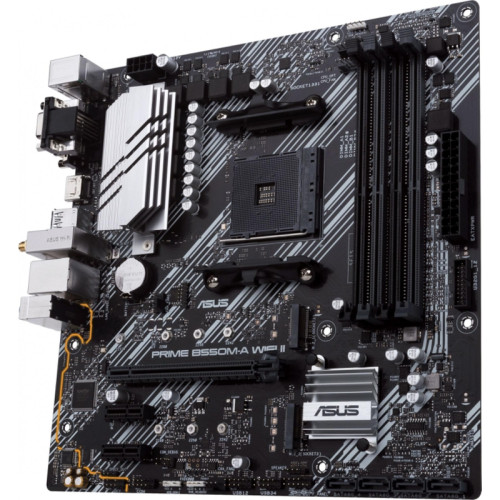 Материнская плата ASUS PRIME B550M-A WIFI II Soc-AM4 AMD B550 4xDDR4 mATX AC`97 8ch(7.1) GbLAN RAID+VGA+DVI+HDMI [PRIME B550M-A WIFI II]