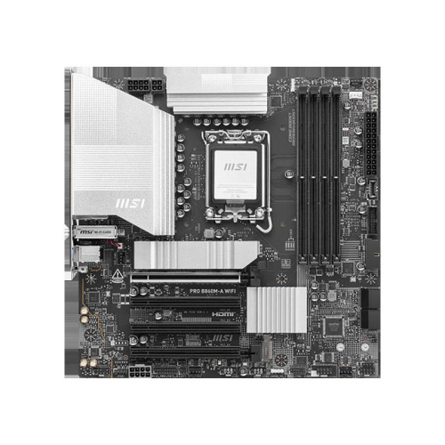 Материнская плата MSI PRO B860M-A WIFI Soc-1851 Intel B860 4xDDR5 mATX AC`97 8ch(7.1) 5Gigabit RAID+HDMI+DP