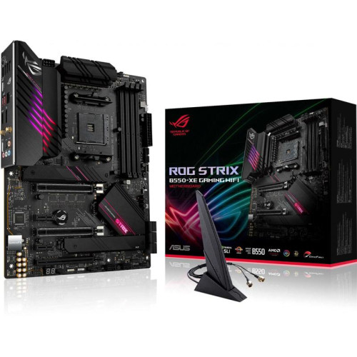 Материнская плата ASUS ROG STRIX B550-XE GAMING WIFI Soc-AM4 AMD B550 4xDDR4 ATX AC`97 8ch(7.1) 2.5Gg RAID+HDMI+DP [ROG STRIX B550-XE GAMING WIFI]