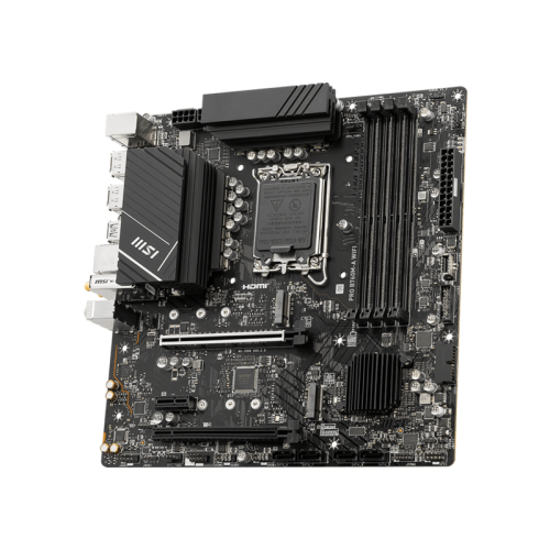 Материнская плата/ MB MSI INTEL B760 s1700, 4xDDR5(256GB), 2xHDMI 2.1/2xDP, 2xPCIe 4.0x16, 1xPCIe 3.0, 1xLAN (2.5GbE), Wi-Fi, BT, 4xSATA 6Gb/s, 2xM.2, 4xUSB 3.2, 2xUSB 2.0, 1xPS/2, mATX