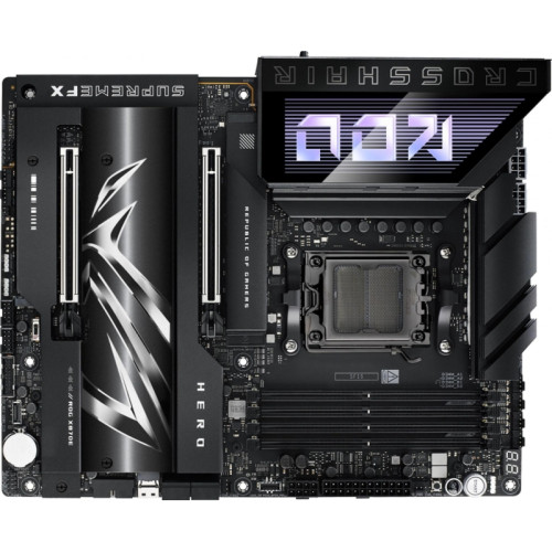 Материнская плата ASUS ROG CROSSHAIR X870E HERO SocketAM5 AMD X870 4xDDR5 ATX AC`97 8ch(7.1) 5Gigabit + 2.5Gigabit Ethernet RAID+HDMI [ROG CROSSHAIR X870E HERO]