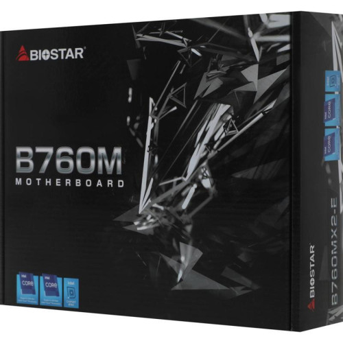 Материнская плата Biostar B760MX2-E Soc-1700 Intel B760 2xDDR5 mATX AC`97 8ch(7.1) 2.5Gg RAID+VGA+DVI+HDMI