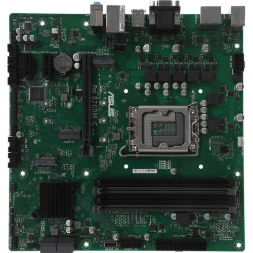 Материнская плата ASUS PRO B760M-C-CSM Soc-1700 Intel B760 4xDDR5 mATX AC`97 8ch(7.1) GbLAN RAID+VGA+HDMI+DP [PRO B760M-C-CSM]