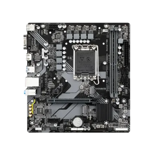 Материнская плата MB GIGABYTE INTEL B760 s1700, 2xDDR4(64GB), D-SUB/HDMI 2.1, 1xPCIe 4.0x16, 1xPCIe 3.0, 1xLAN, 4xSATA 6Gb/s, 2xM.2, 4xUSB 3.2, 2xUSB 2.0, mATX