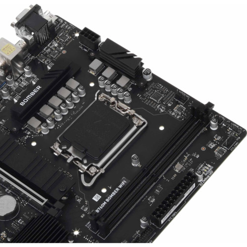 Материнская плата MSI B760M BOMBER WIFI Soc-1700 Intel B760 2xDDR5 mATX AC`97 8ch(7.1) 2.5Gg+VGA+HDMI+DP Материнская плата MSI B760M BOMBER WIFI Soc-1700 Intel B760 2xDDR5 mATX AC`97 8ch(7.1) 2.5Gg+VGA+HDMI+DP