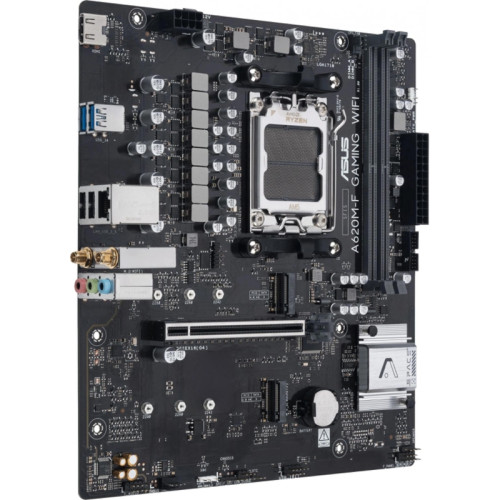 Материнская плата Asus A620M-F GAMING WIFI SocketAM5 AMD A620 2xDDR5 mATX AC`97 8ch(7.1) 2.5Gg RAID+HDMI