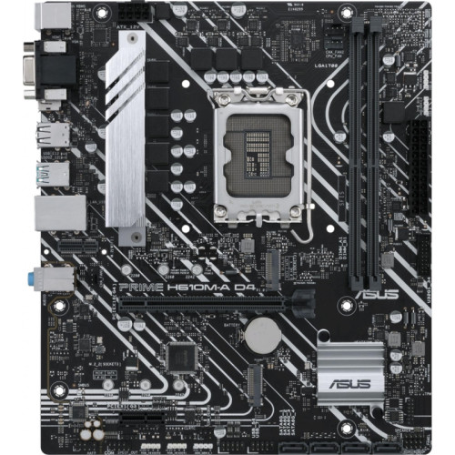 Материнская плата ASUS PRIME H610M-A D4-CSM Soc-1700 Intel H610 2xDDR4 mATX AC`97 8ch(7.1) GbLAN+VGA+HDMI+DP [PRIME H610M-A D4-CSM]