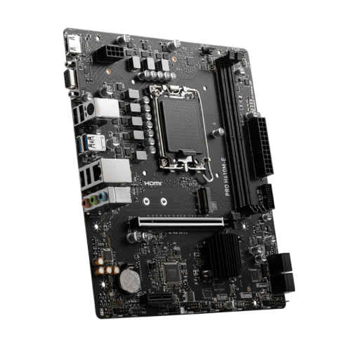 Материнская плата MB MSI INTEL H610 s1700, 2xDDR5(96GB), D-SUB/HDMI 1.4, 1xPCIe 4.0x16, 1xPCIe 3.0, 1xLAN, 4xSATA 6Gb/s, 1xM.2, 2xUSB 3.2, 4xUSB 2.0, 1xPS/2, mATX