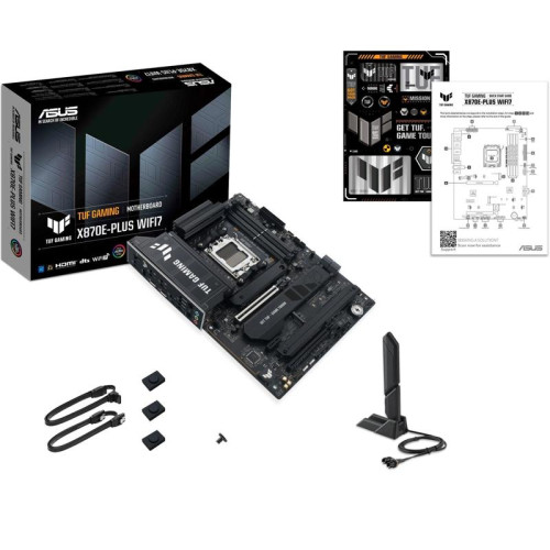 Материнская плата Asus TUF GAMING X870E-PLUS WIFI7 SocketAM5 AMD X870E 4xDDR5 ATX AC`97 8ch(7.1) 2.5Gg RAID+HDMI
