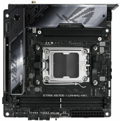 Материнская плата ASUS ROG STRIX X670E-I GAMING WIFI SocketAM5 AMD X670 2xDDR5 mini-ITX AC`97 8ch(7.1) 2.5Gg RAID+HDMI [ROG STRIX X670E-I GAMING WIFI]
