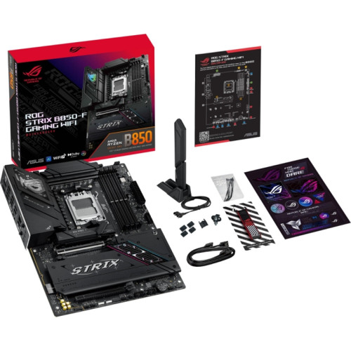 Материнская плата Asus ROG STRIX B850-F GAMING WIFI SocketAM5 AMD B850 4xDDR5 ATX AC`97 8ch(7.1) 2.5Gg RAID+HDMI+DP Материнская плата Asus ROG STRIX B850-F GAMING WIFI SocketAM5 AMD B850 4xDDR5 ATX AC`97 8ch(7.1) 2.5Gg RAID+HDMI+DP