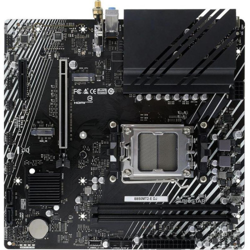 Материнская плата Biostar B850MT2-E DJ SocketAM5 AMD B850 2xDDR5 mATX AC`97 8ch(7.1) 2.5Gg RAID+HDMI+DP