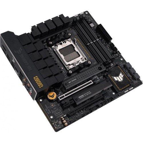 Материнская плата ASUS TUF GAMING B650M-PLUS WIFI SocketAM5 AMD B650 4xDDR5 mATX AC`97 8ch(7.1) 2.5Gg RAID+HDMI+DP [TUF GAMING B650M-PLUS WIFI]