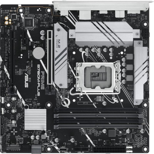 Материнская плата ASUS PRIME B760M-PLUS Soc-1700 Intel B760 4xDDR5 mATX AC`97 8ch(7.1) 2.5Gg RAID+HDMI+DP [PRIME B760M-PLUS]