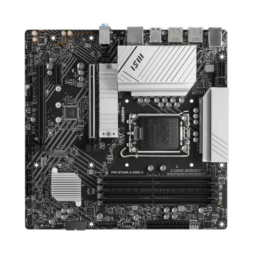 Материнская плата MSI PRO B760M-A DDR4 II Soc-1700 Intel B760 4xDDR4 mATX AC`97 8ch(7.1) 2.5Gg+HDMI+DP