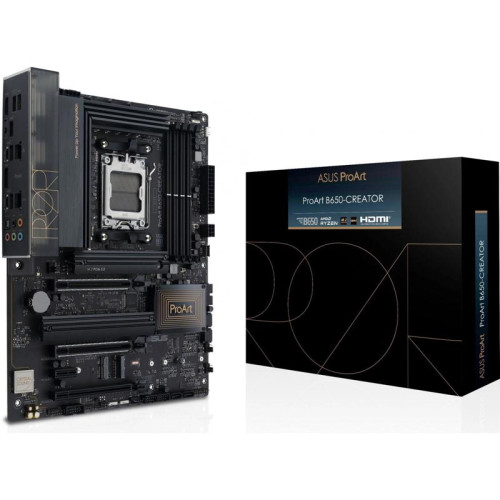 Материнская плата ASUS PROART B650-CREATOR SocketAM5 AMD B650 4xDDR5 ATX AC`97 8ch(7.1) 1 x 2.5Gigabit + Gigabit Ethernet RAID+HDMI+DP [PROART B650-CREATOR]