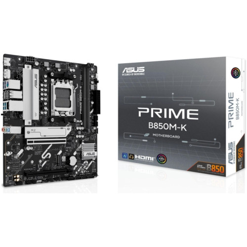 Материнская плата Asus PRIME B850M-K SocketAM5 AMD B850 2xDDR5 mATX AC`97 8ch(7.1) 2.5Gg RAID+HDMI+DP