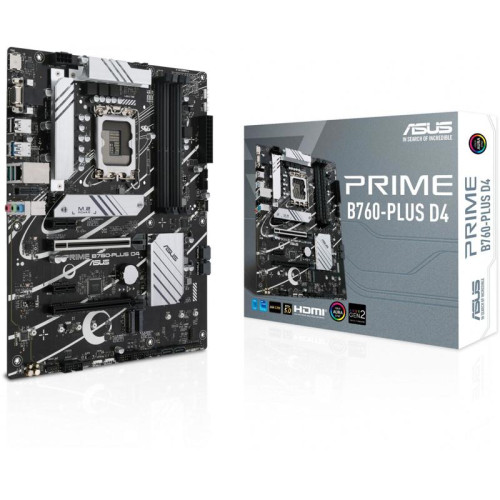 Материнская плата ASUS PRIME B760-PLUS D4 Soc-1700 Intel B760 4xDDR4 ATX AC`97 8ch(7.1) 2.5Gg RAID+VGA+HDMI+DP [PRIME B760-PLUS D4]