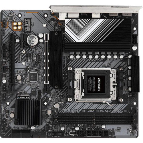 Материнская плата Asrock B650M-HDV/M.2 SocketAM5 AMD B650 2xDDR5 mATX AC`97 8ch(7.1) 2.5Gg RAID+HDMI+DP [B650M-HDV/M.2]