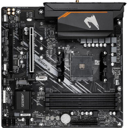Материнская плата Gigabyte B550M AORUS ELITE AX Soc-AM4 AMD B550 4xDDR4 mATX AC`97 8ch(7.1) GbLAN RAID+DVI+HDMI [B550M AORUS ELITE AX]