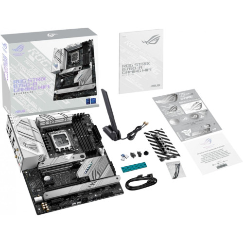 Материнская плата ASUS ROG STRIX B760-A GAMING WIFI Soc-1700 Intel B760 4xDDR5 ATX AC`97 8ch(7.1) 2.5Gg RAID+HDMI+DP [ROG STRIX B760-A GAMING WIFI]