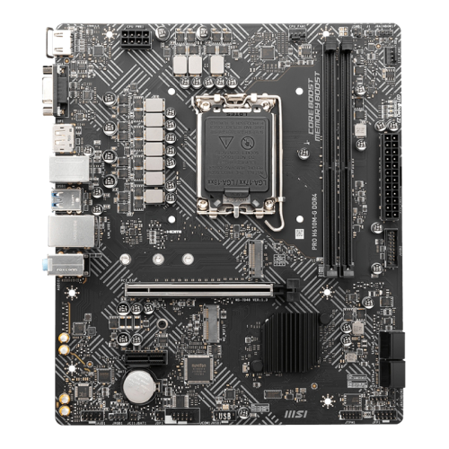 Материнская плата MB MSI INTEL H610 s1700, 2xDDR4(64GB), D-SUB/HDMI 2.1/DP, 1xPCIe 4.0x16, 1xPCIe 3.0, 1xLAN, 4xSATA 6Gb/s, 1xM.2, 1xM.2 E key, 2xUSB 3.2, 4xUSB 2.0, 1xPS/2, mATX