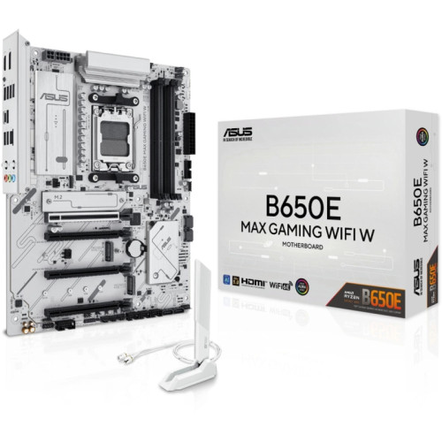 Материнская плата Asus B650E MAX GAMING WIFI W SocketAM5 AMD B650 4xDDR5 ATX AC`97 8ch(7.1) 2.5Gg RAID+HDMI+DP Материнская плата Asus B650E MAX GAMING WIFI W SocketAM5 AMD B650 4xDDR5 ATX AC`97 8ch(7.1) 2.5Gg RAID+HDMI+DP