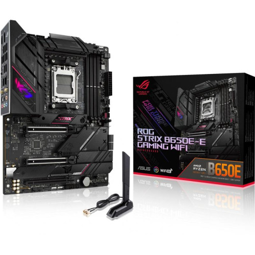 Материнская плата ASUS ROG STRIX B650E-E GAMING WIFI SocketAM5 AMD B650 4xDDR5 ATX AC`97 8ch(7.1) 2.5Gg RAID+HDMI+DP [ROG STRIX B650E-E GAMING WIFI]
