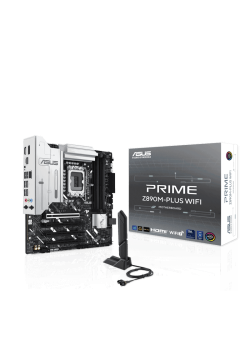 Материнская плата Asus PRIME Z890M-PLUS WIFI Soc-1851 Intel Z890 4xDDR5 mATX AC`97 8ch(7.1) 2.5Gg RAID+HDMI+DP