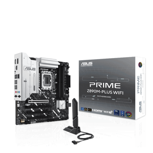 Материнская плата Asus PRIME Z890M-PLUS WIFI Soc-1851 Intel Z890 4xDDR5 mATX AC`97 8ch(7.1) 2.5Gg RAID+HDMI+DP