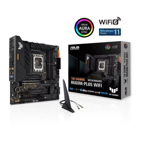 Материнская плата ASUS TUF GAMING B660M-PLUS WIFI Soc-1700 Intel B660 4xDDR5 mATX AC`97 8ch(7.1) 2.5Gg RAID+HDMI+DP [TUF GAMING B660M-PLUS WIFI]