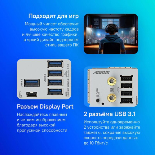 Материнская плата Gigabyte B650E A ELITE X ICE SocketAM5 AMD B650 4xDDR5 ATX AC`97 8ch(7.1) 2.5Gg RAID+HDMI [B650E A ELITE X ICE]