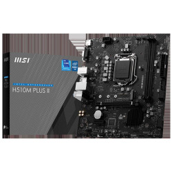 Материнская плата MSI H510M PLUS II H510, LGA1200, 2*DDR4, 1*PCIEx16, 1*PCIEx1, 1*M.2, 4*USB3.2Gen1, 8*USB2.0, 4*SATA3.0, 1G, VGA, HDMI, M-ATX, RTL