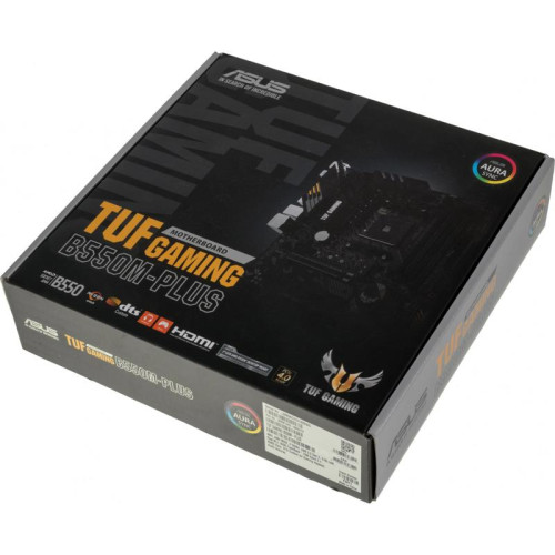 Материнская плата ASUS TUF GAMING B550M-PLUS Soc-AM4 AMD B550 4xDDR4 mATX AC`97 8ch(7.1) 2.5Gg RAID+HDMI+DP [TUF GAMING B550M-PLUS]