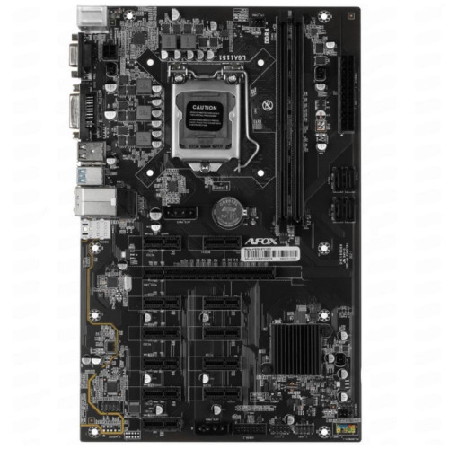 Материнская плата Afox AFB250-BTC12EX RTL LGA1151 ATX 2xDDR4 PCIEx16 11xPCIEx1 DVI VGA (783767)