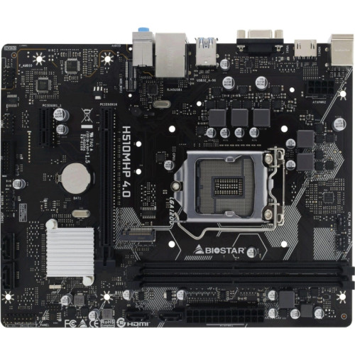 Материнская плата Biostar H510MHP 4.0 Soc-1200 Intel H470 2xDDR4 mATX AC`97 8ch(7.1) GbLAN+VGA+HDMI [H510MHP 4.0]