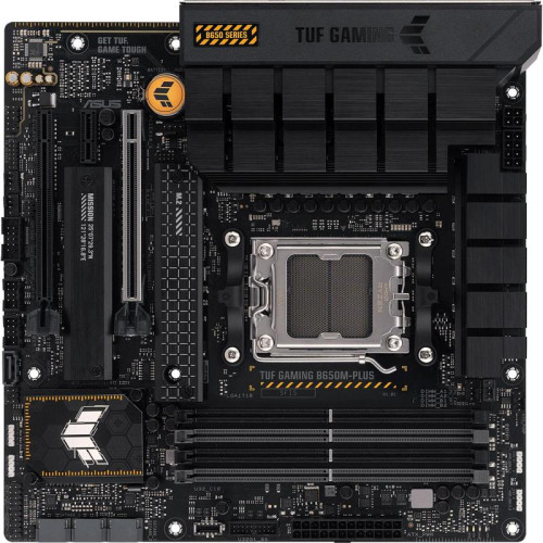 Материнская плата ASUS TUF GAMING B650M-PLUS SocketAM5 AMD B650 4xDDR5 mATX AC`97 8ch(7.1) 2.5Gg RAID+HDMI+DP [TUF GAMING B650M-PLUS]