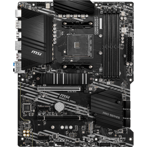 Материнская плата/ MB MSI AMD B550 sAM4, 4xDDR4(128GB), HDMI 2.1/DP, 1xPCIe 4.0x16, 1xPCIe 3.0x16, 2xPCIe 3.0, 1xLAN, 6xSATA 6Gb/s, 2xM.2, 1xUSB-C, 3xUSB 3.2, 4xUSB 2.0, 1xPS/2, ATX