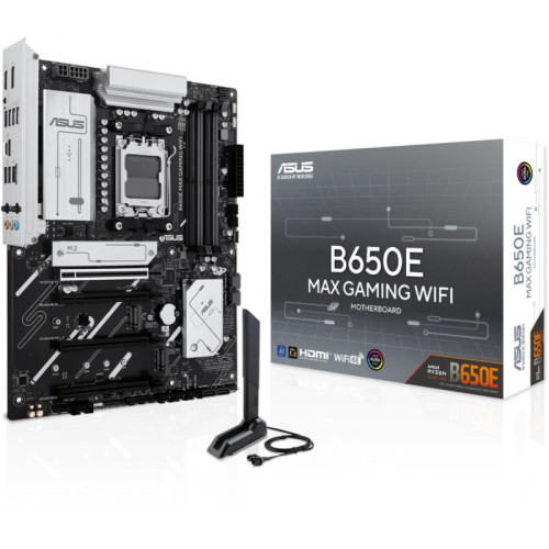 Материнская плата Asus B650E MAX GAMING WIFI SocketAM5 AMD B650 4xDDR5 ATX AC`97 8ch(7.1) 2.5Gg RAID+HDMI+DP