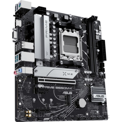 Материнская плата ASUS PRIME B650M-K SocketAM5 AMD B650 2xDDR5 mATX AC`97 8ch(7.1) 2.5Gg RAID+VGA+HDMI [PRIME B650M-K]
