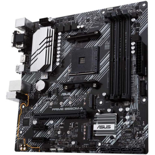 Материнская плата ASUS PRIME B550M-A Soc-AM4 AMD B550 4xDDR4 mATX AC`97 8ch(7.1) GbLAN RAID+VGA+DVI+HDMI [PRIME B550M-A]