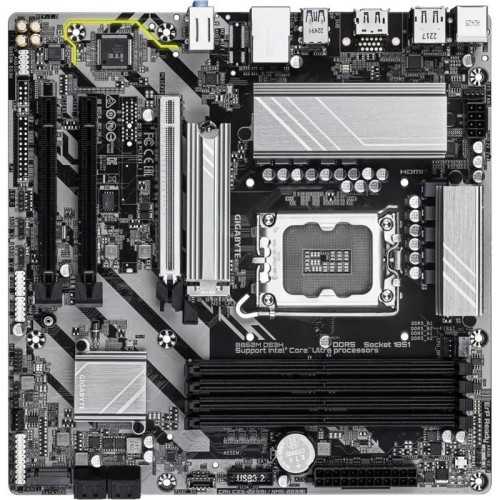 Материнская плата Gigabyte B860M DS3H Soc-1851 Intel B860 4xDDR5 mATX AC`97 8ch(7.1) 2.5Gg RAID+HDMI+DP
