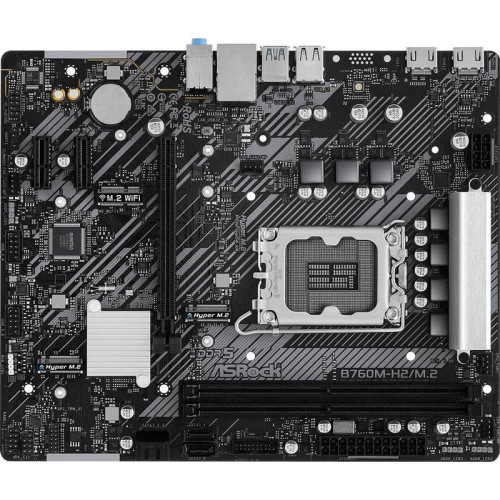 Материнская плата Asrock B760M-H2/M.2 Soc-1700 Intel B760 2xDDR5 mATX AC`97 8ch(7.1) 2.5Gg RAID+HDMI [B760M-H2/M.2]