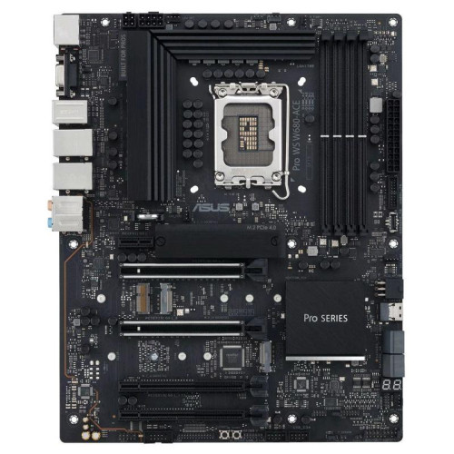 Материнская плата ASUS PRO WS W680-ACE LGA1700 ATX 4xDDR5 4xPCIEx16 PCIEx1 3xM.2 USB-C DP HDMI VGA 2х2.5GLAN