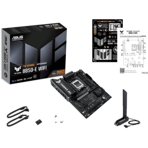 Материнская плата Asus TUF GAMING B850-E WIFI SocketAM5 AMD B850 4xDDR5 ATX AC`97 8ch(7.1) 2.5Gg RAID+HDMI+DP