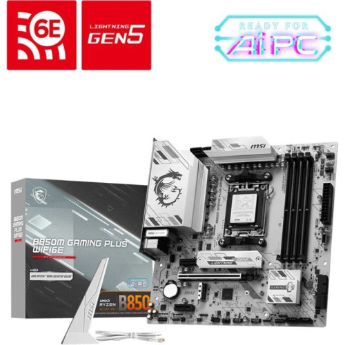Материнская плата MSI B850M GAMING PLUS WIFI6E SocketAM5 AMD B850 4xDDR5 mATX AC`97 8ch(7.1) 2.5Gg RAID+HDMI+DP Материнская плата MSI B850M GAMING PLUS WIFI6E SocketAM5 AMD B850 4xDDR5 mATX AC`97 8ch(7.1) 2.5Gg RAID+HDMI+DP
