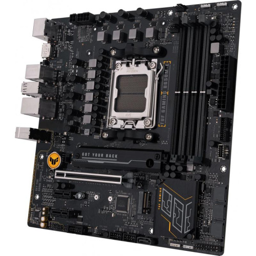 Материнская плата ASUS TUF GAMING B650M-E SocketAM5 AMD B650 4xDDR5 mATX AC`97 8ch(7.1) 2.5Gg RAID+HDMI+DP [TUF GAMING B650M-E]