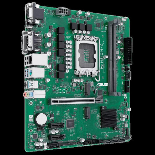 Материнская плата ASUS PRO H810M-C-CSM LGA1851 mATX 2xDDR5 PCIEx16 2xPCIEx1 2xM.2 USB-C DP HDMI DVI VGA GLAN